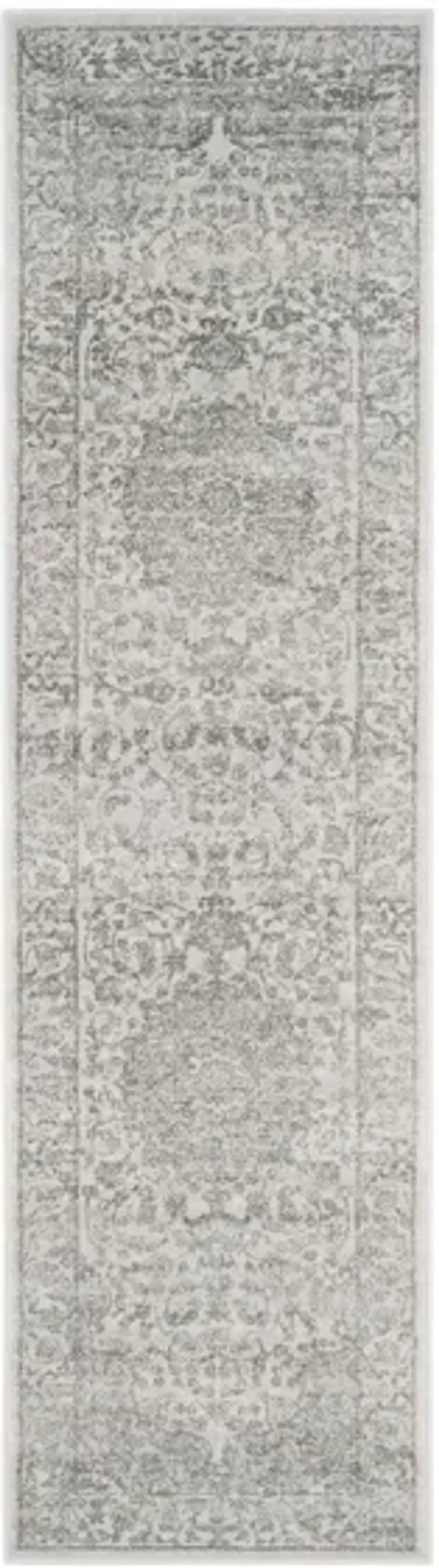 Carnegie Runner Rug in Cream / Dark Gray by Safavieh