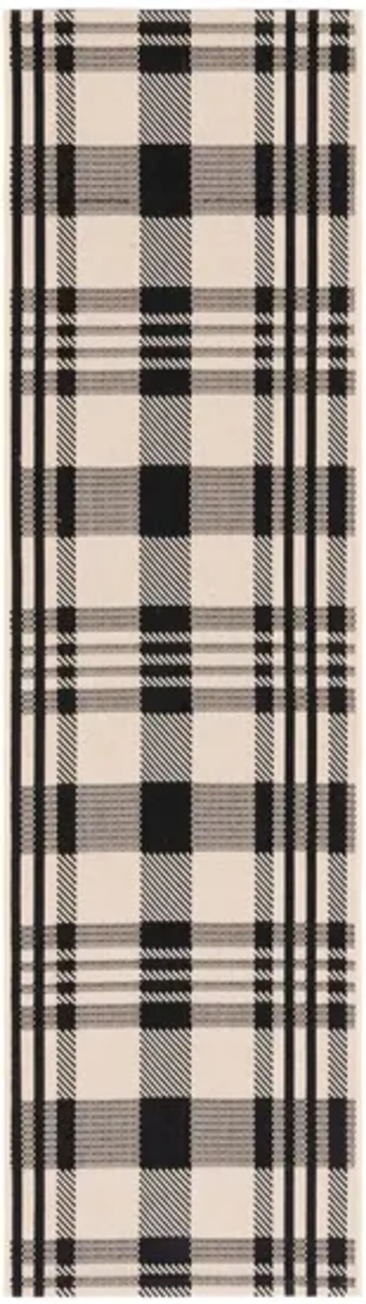 Courtyard Runner Rug in Black & Bone by Safavieh