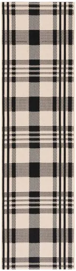 Courtyard Runner Rug in Black & Bone by Safavieh