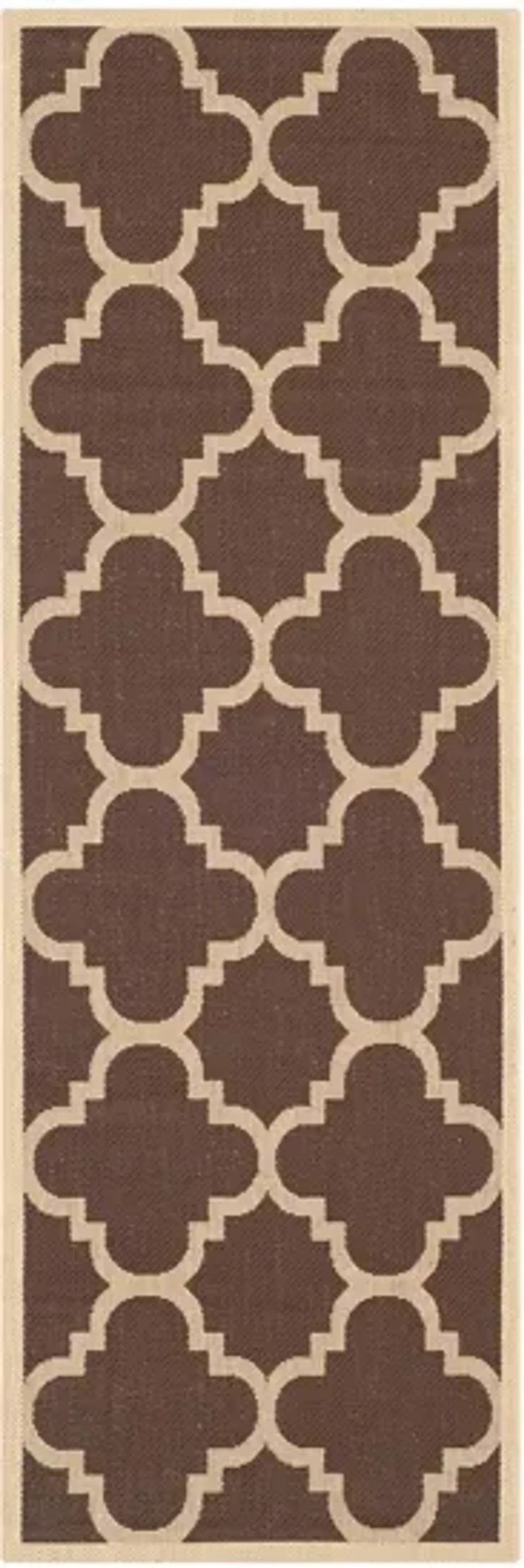 Courtyard Runner Rug in Dark Brown by Safavieh