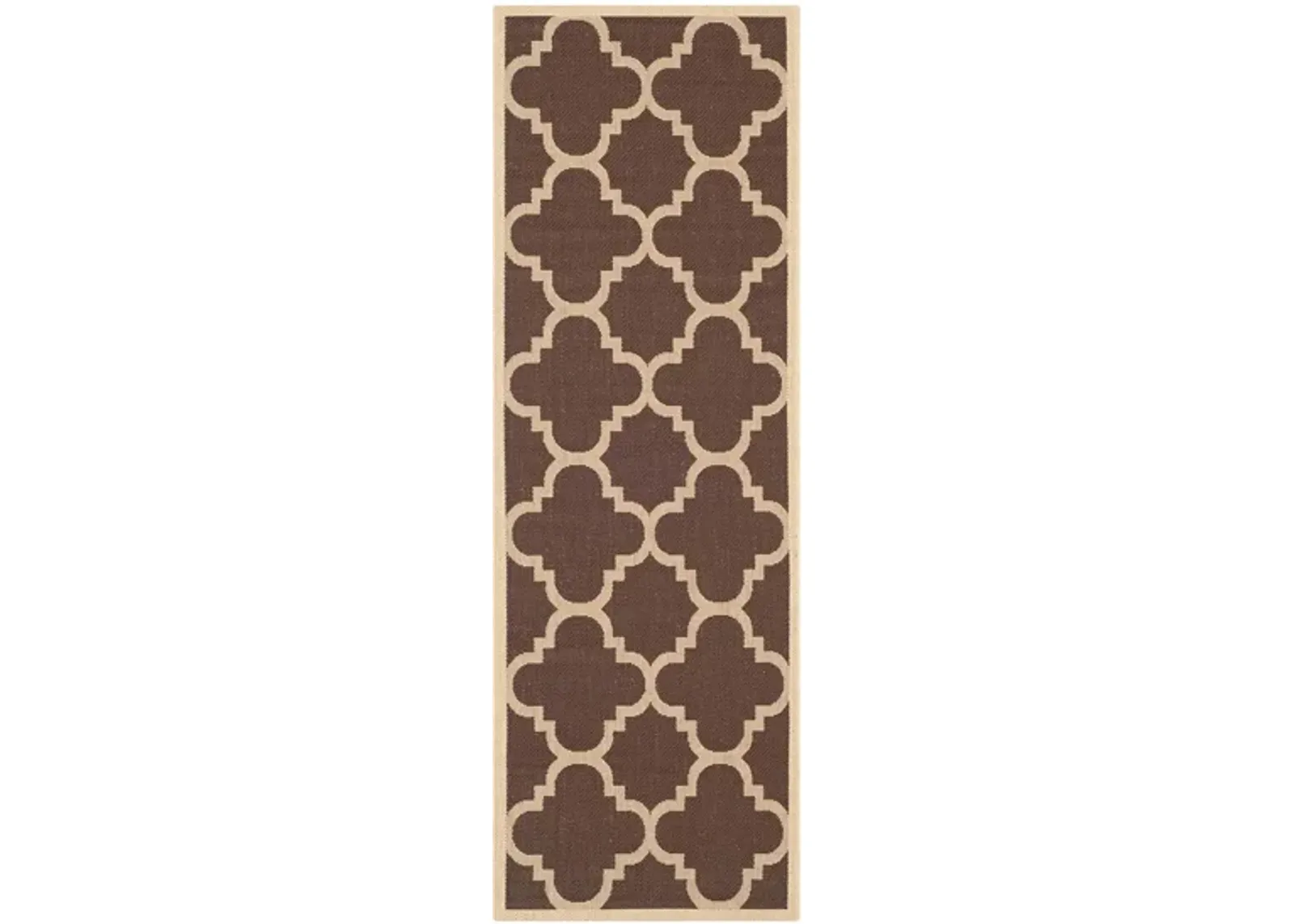 Courtyard Runner Rug in Dark Brown by Safavieh