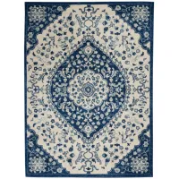 Cleopatra Area Rug in Ivory / Blue by Nourison