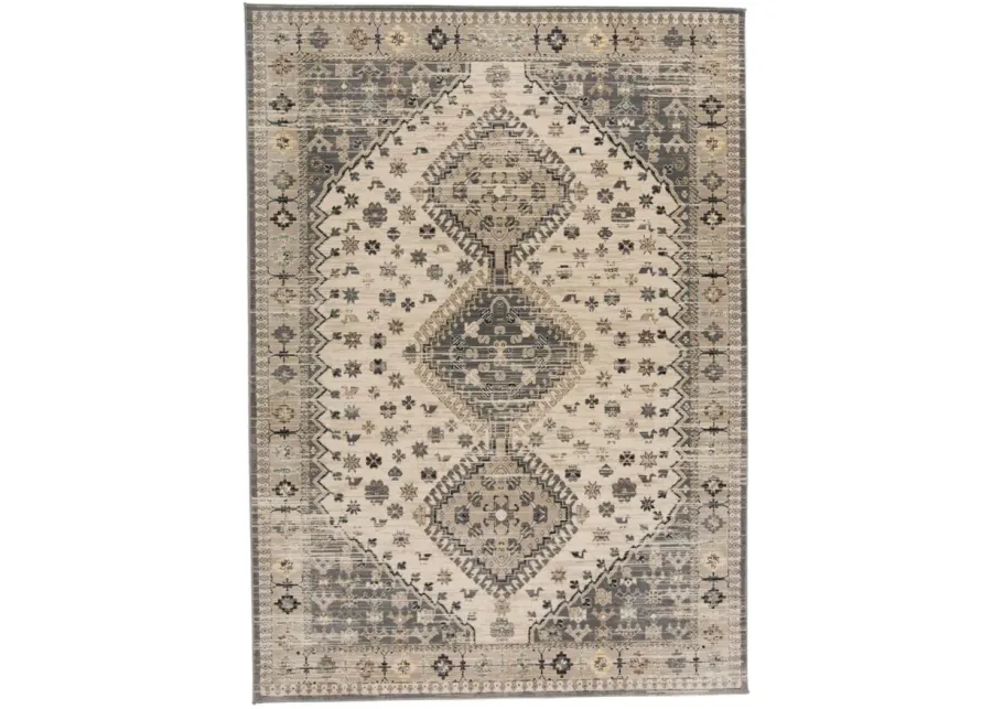 Grayson Gebbah Style Kilim Area Rug in Charcoal Gray by Feizy