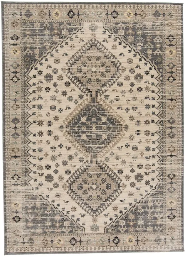 Grayson Gebbah Style Kilim Area Rug in Charcoal Gray by Feizy