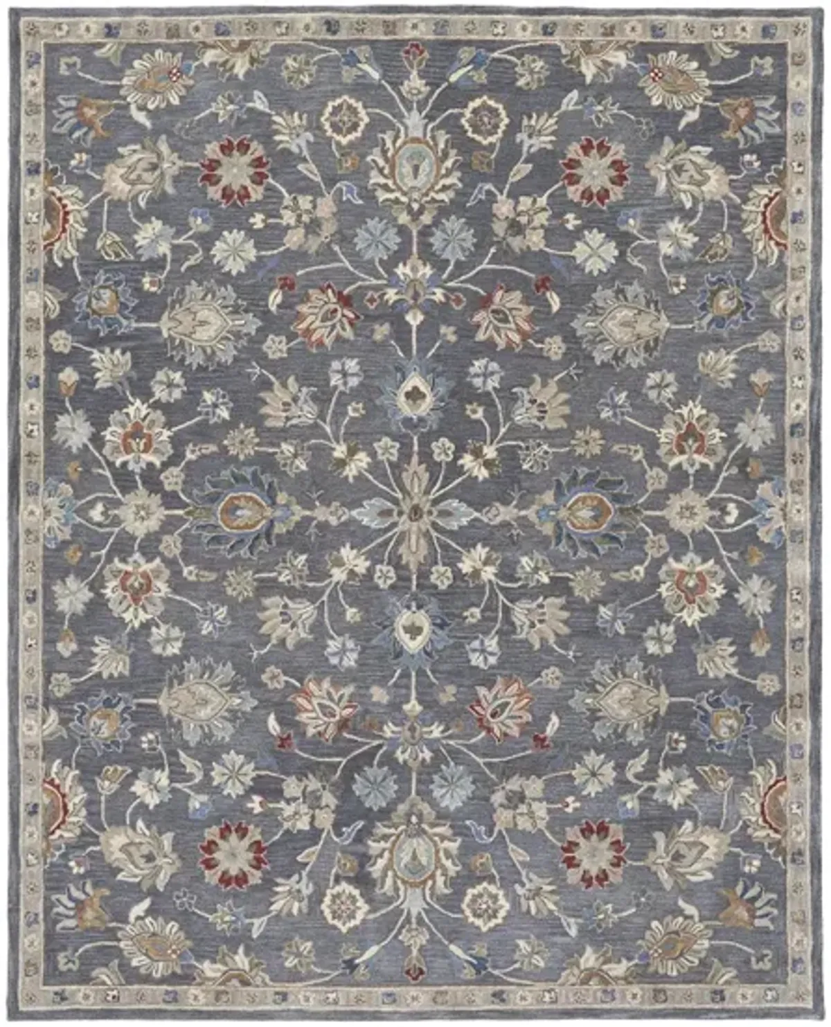 Rylan Tufted Persian Floral Area Rug in Country Blue by Feizy