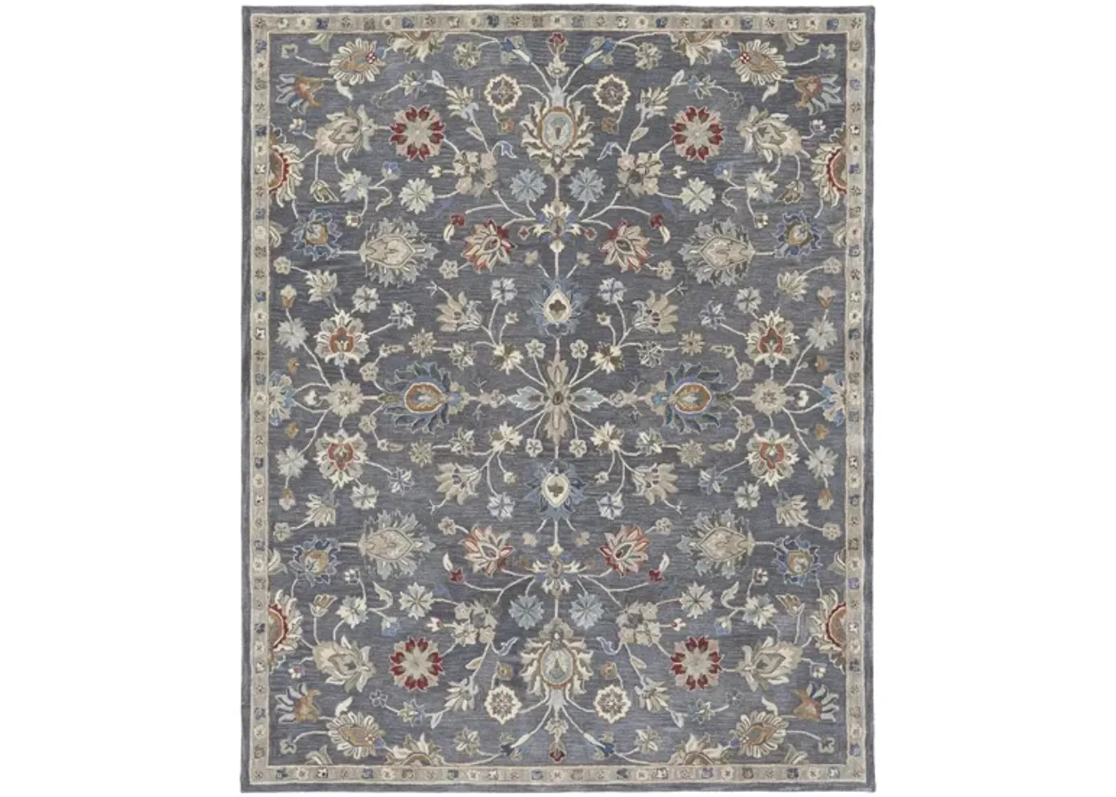 Rylan Tufted Persian Floral Area Rug in Country Blue by Feizy