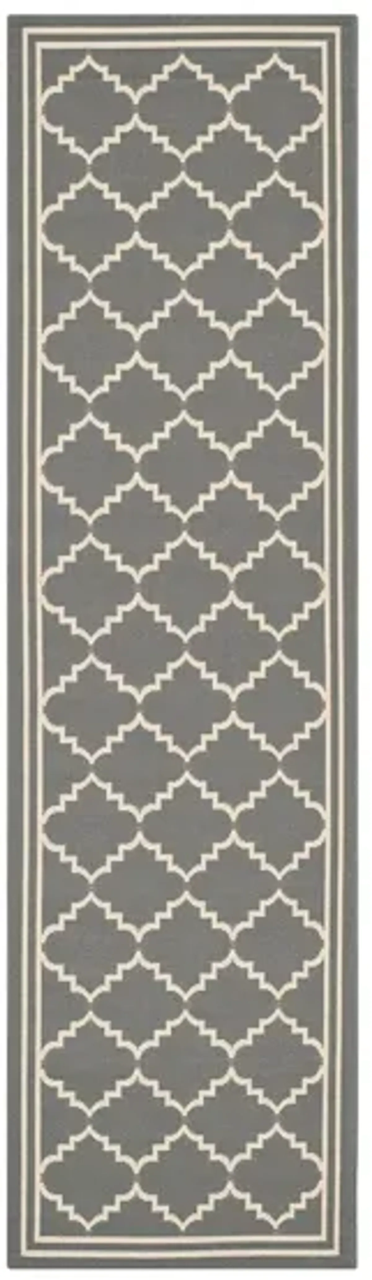 Courtyard Runner Rug in Gray & Beige by Safavieh