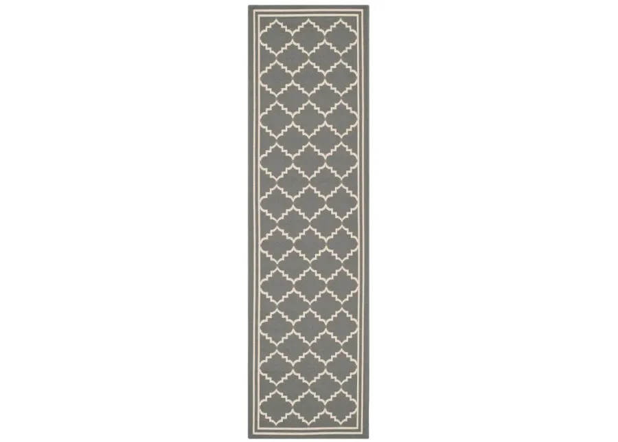 Courtyard Runner Rug in Gray & Beige by Safavieh