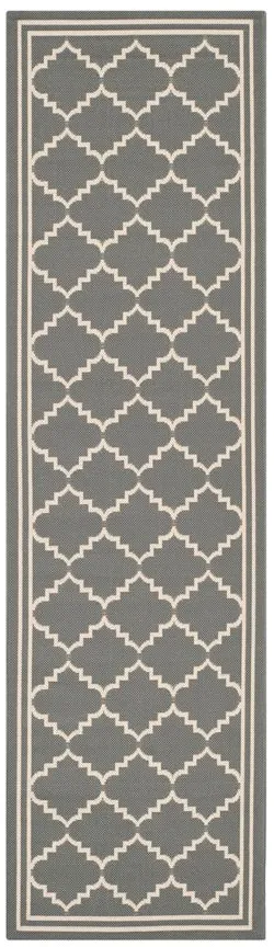 Courtyard Runner Rug in Gray & Beige by Safavieh