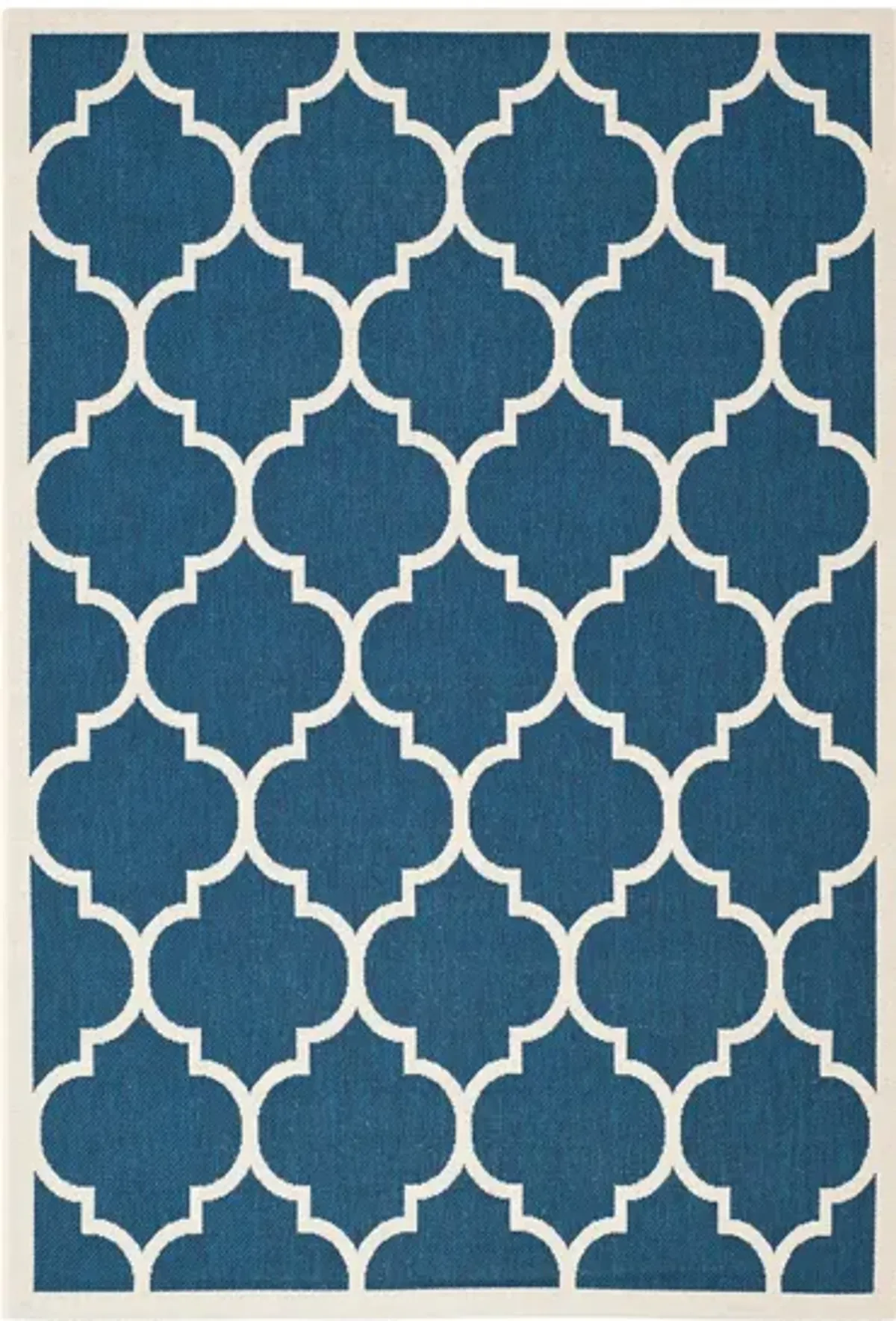 Courtyard Lattice Indoor/Outdoor Area Rug in Navy & Beige by Safavieh