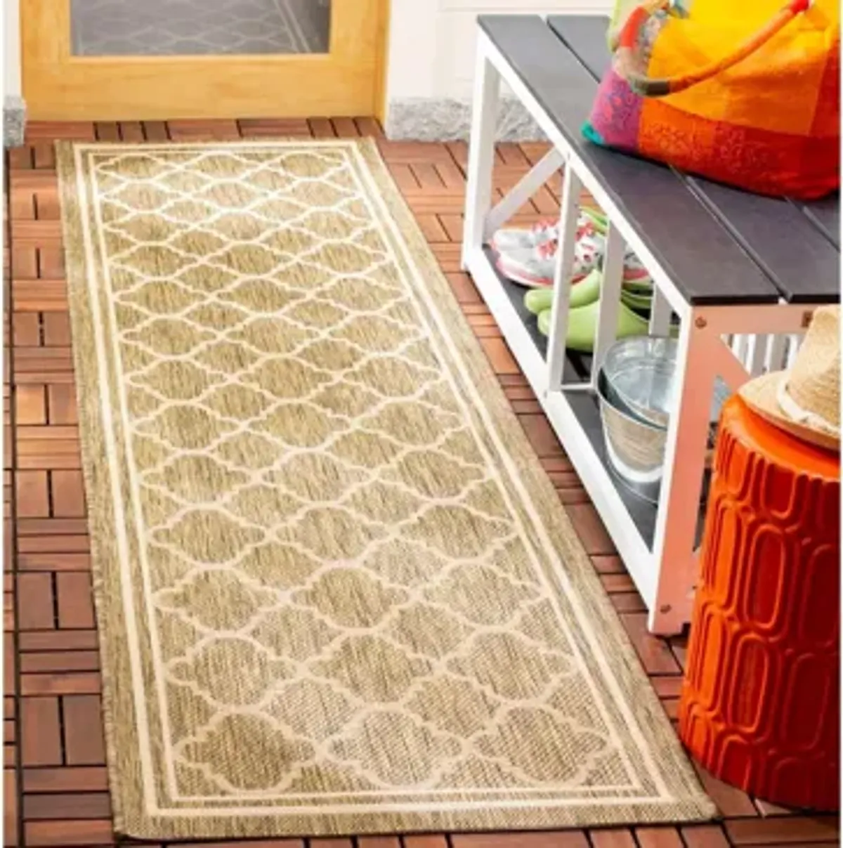 Courtyard Pathway Indoor/Outdoor Runner Rug