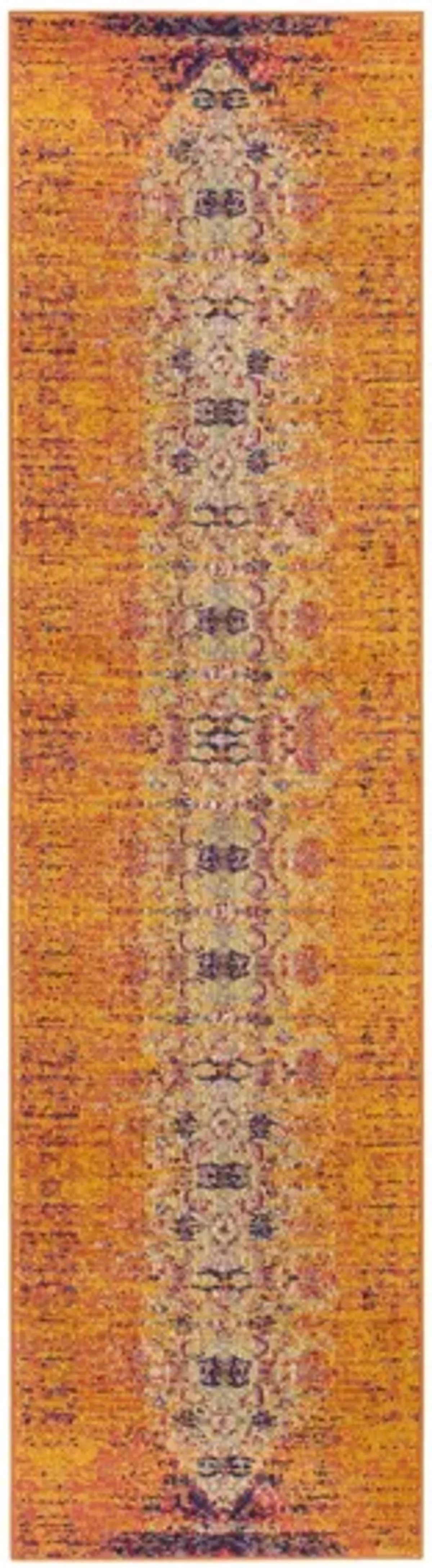 Monaco Runner Rug in Orange/Multi by Safavieh