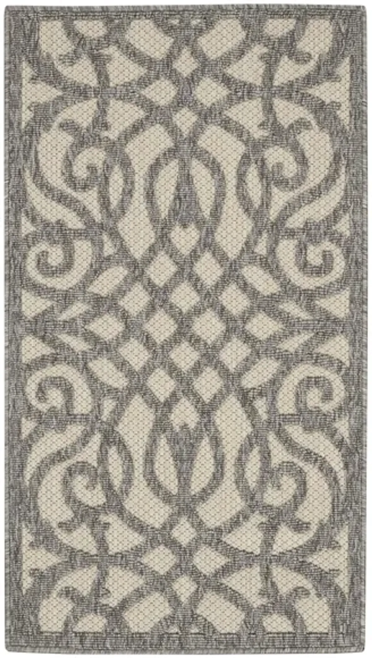 Cozumel Indoor/Outdoor Area Rug in Cream Grey by Nourison