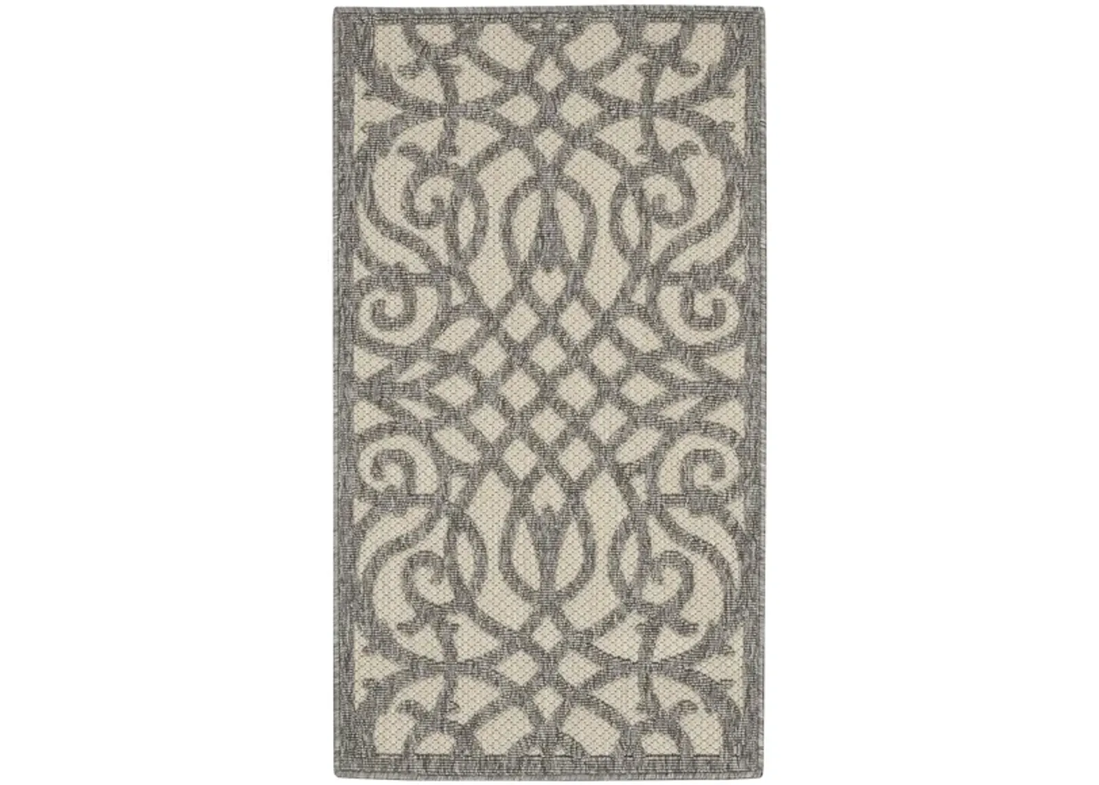 Cozumel Indoor/Outdoor Area Rug in Cream Grey by Nourison