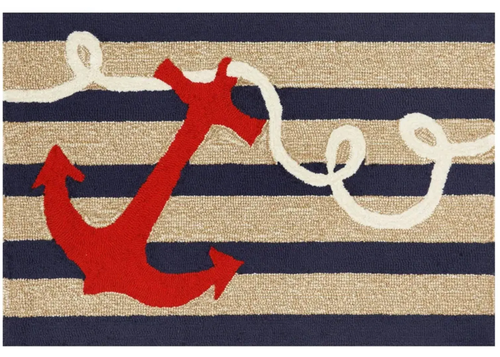 Frontporch Anchor Indoor/Outdoor Rug in Navy by Trans-Ocean Import Co Inc