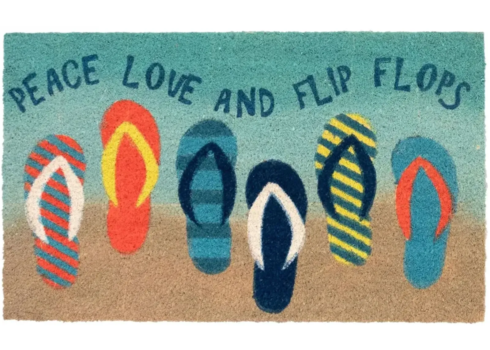 Liora Manne Natura Flip Flops Outdoor Mat in Blue by Trans-Ocean Import Co Inc