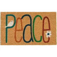 Liora Manne Natura Peace Outdoor Mat in Natural by Trans-Ocean Import Co Inc
