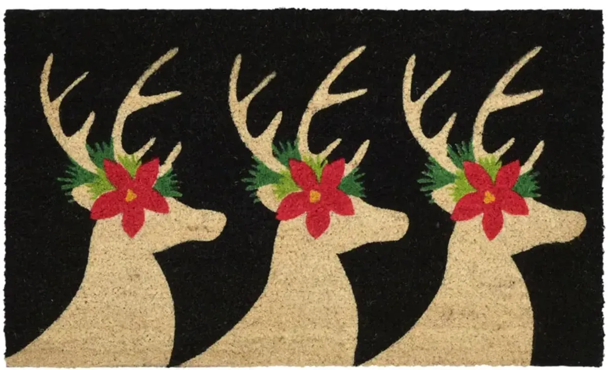 Liora Manne Natura Deer Outdoor Mat in Black by Trans-Ocean Import Co Inc