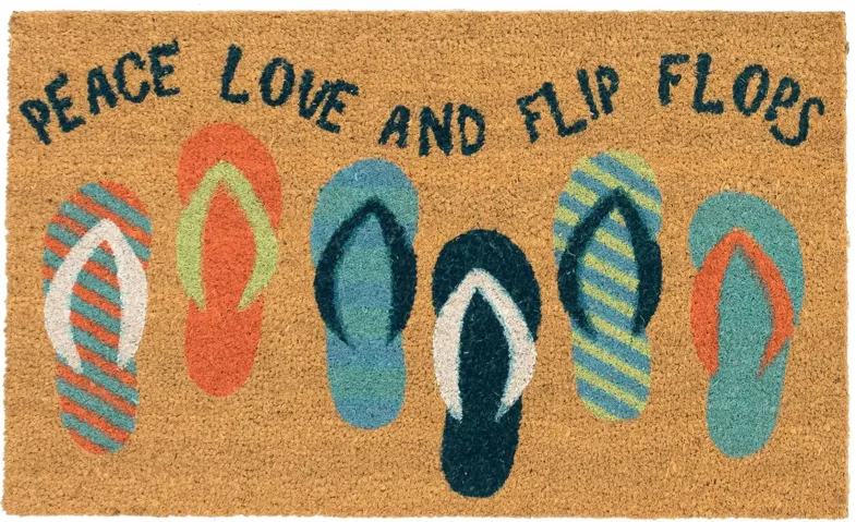 Liora Manne Natura Flip Flops Outdoor Mat in Blue by Trans-Ocean Import Co Inc