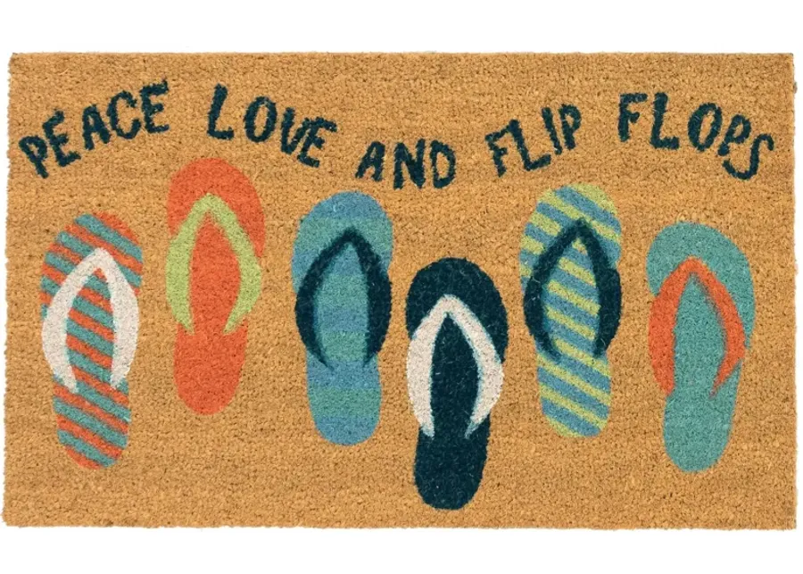 Liora Manne Natura Flip Flops Outdoor Mat in Blue by Trans-Ocean Import Co Inc