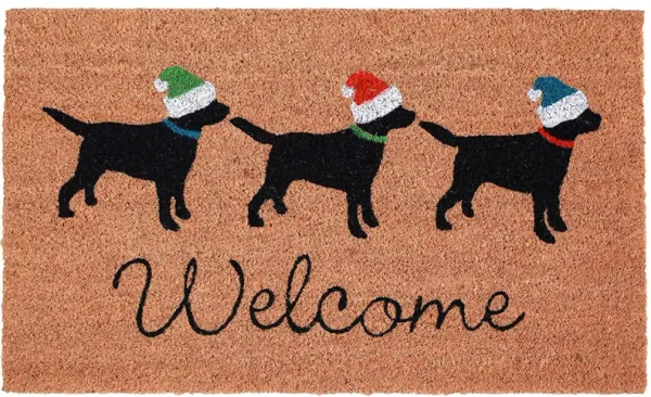 Liora Manne Natura Three Dogs Holiday Outdoor Mat