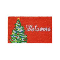Liora Manne Natura Winter Welcome Outdoor Mat in Red by Trans-Ocean Import Co Inc