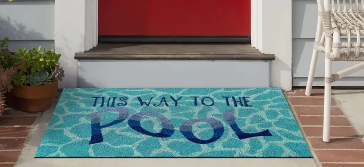 Liora Manne Natura This Way To The Pool Outdoor Mat