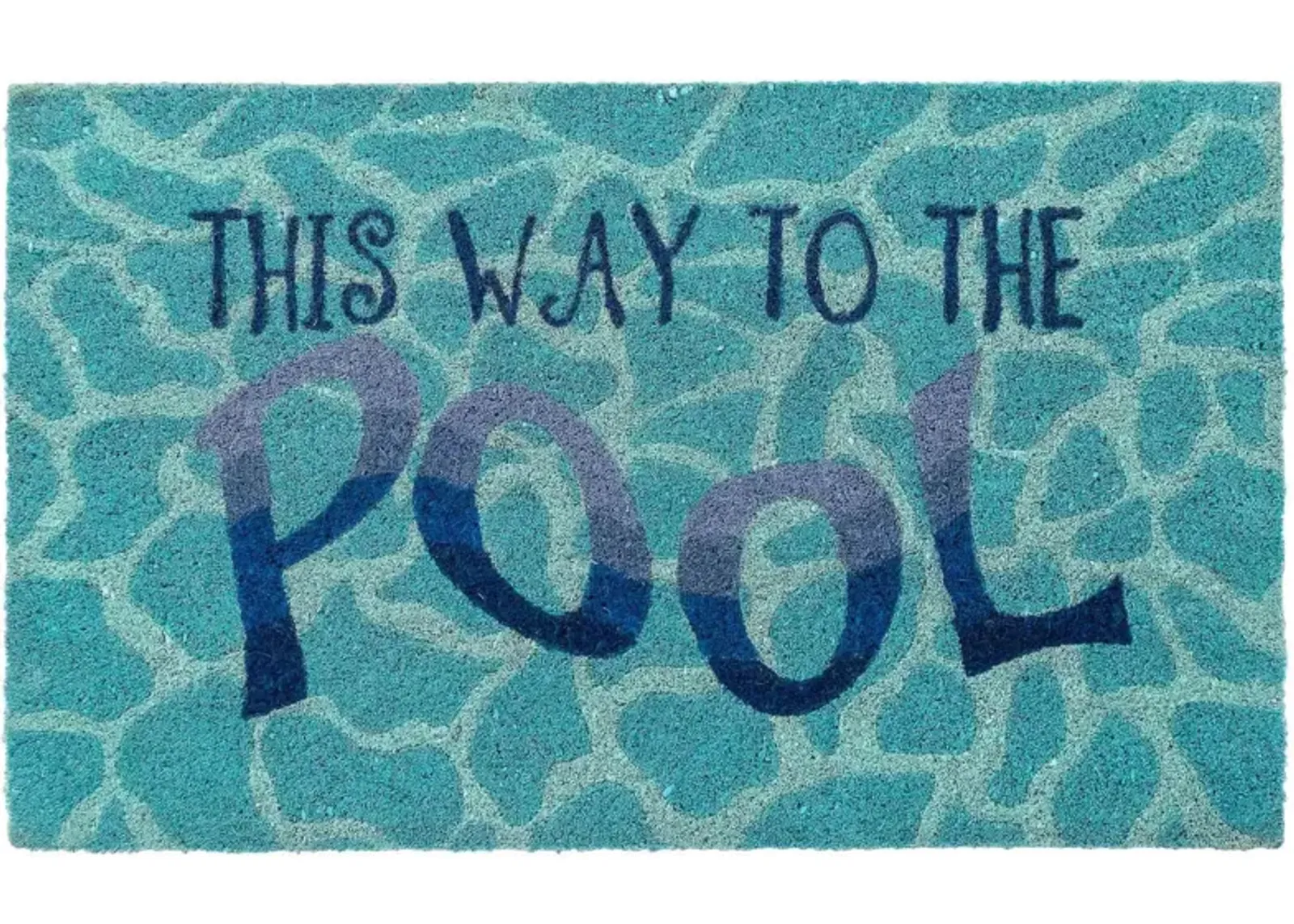 Liora Manne Natura This Way To The Pool Outdoor Mat in Blue by Trans-Ocean Import Co Inc