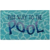 Liora Manne Natura This Way To The Pool Outdoor Mat in Blue by Trans-Ocean Import Co Inc
