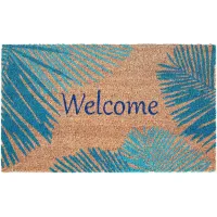 Liora Manne Natura Palm Border Outdoor Mat in Blue by Trans-Ocean Import Co Inc