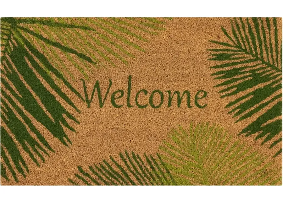 Liora Manne Natura Palm Border Outdoor Mat in Green by Trans-Ocean Import Co Inc