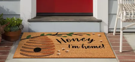 Liora Manne Natura Honey I'm Home Outdoor Mat in Natural by Trans-Ocean Import Co Inc