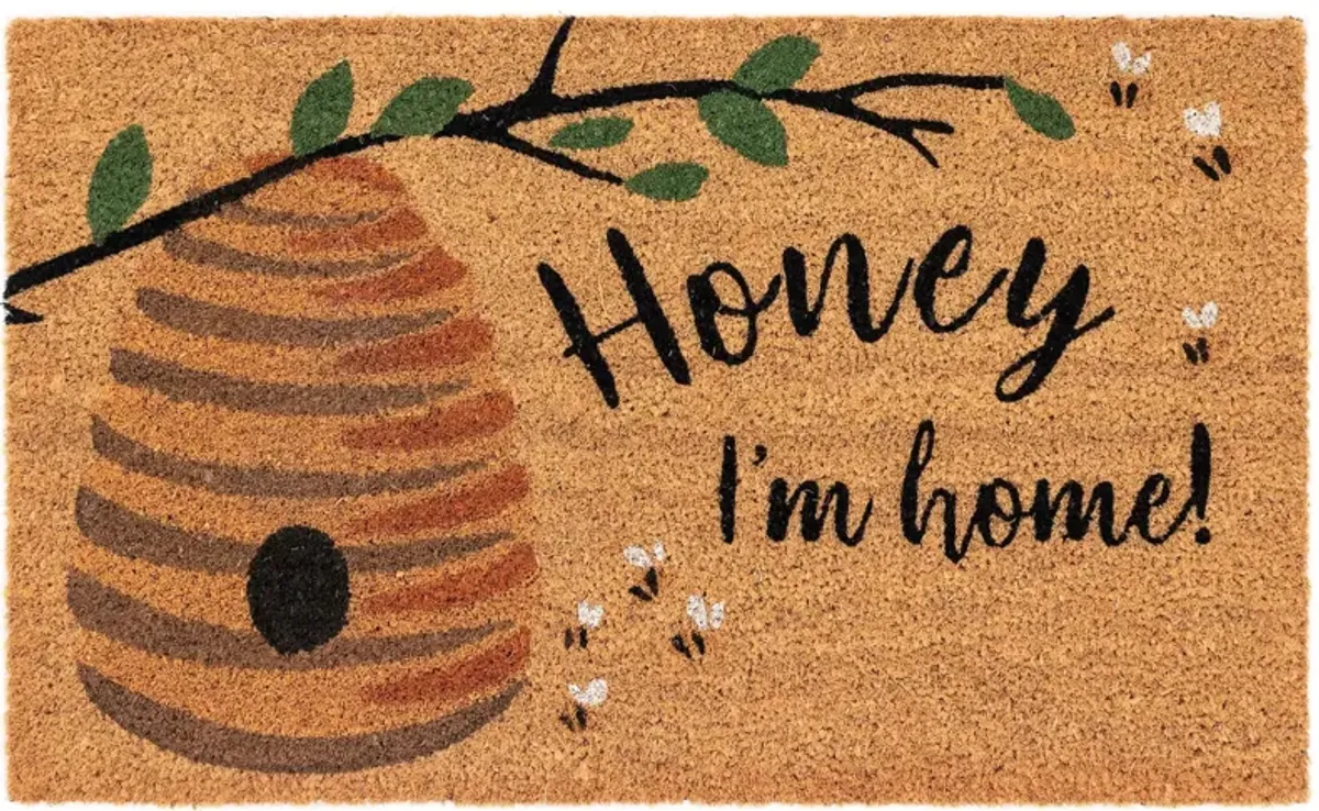 Liora Manne Natura Honey I'm Home Outdoor Mat in Natural by Trans-Ocean Import Co Inc