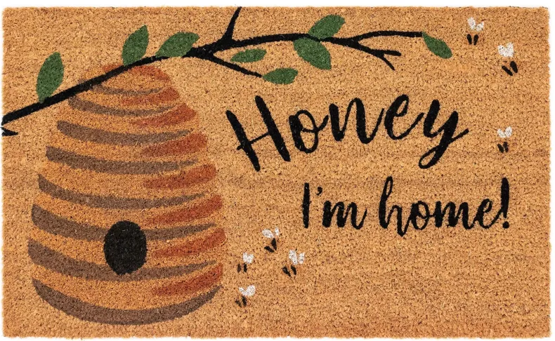 Liora Manne Natura Honey I'm Home Outdoor Mat in Natural by Trans-Ocean Import Co Inc