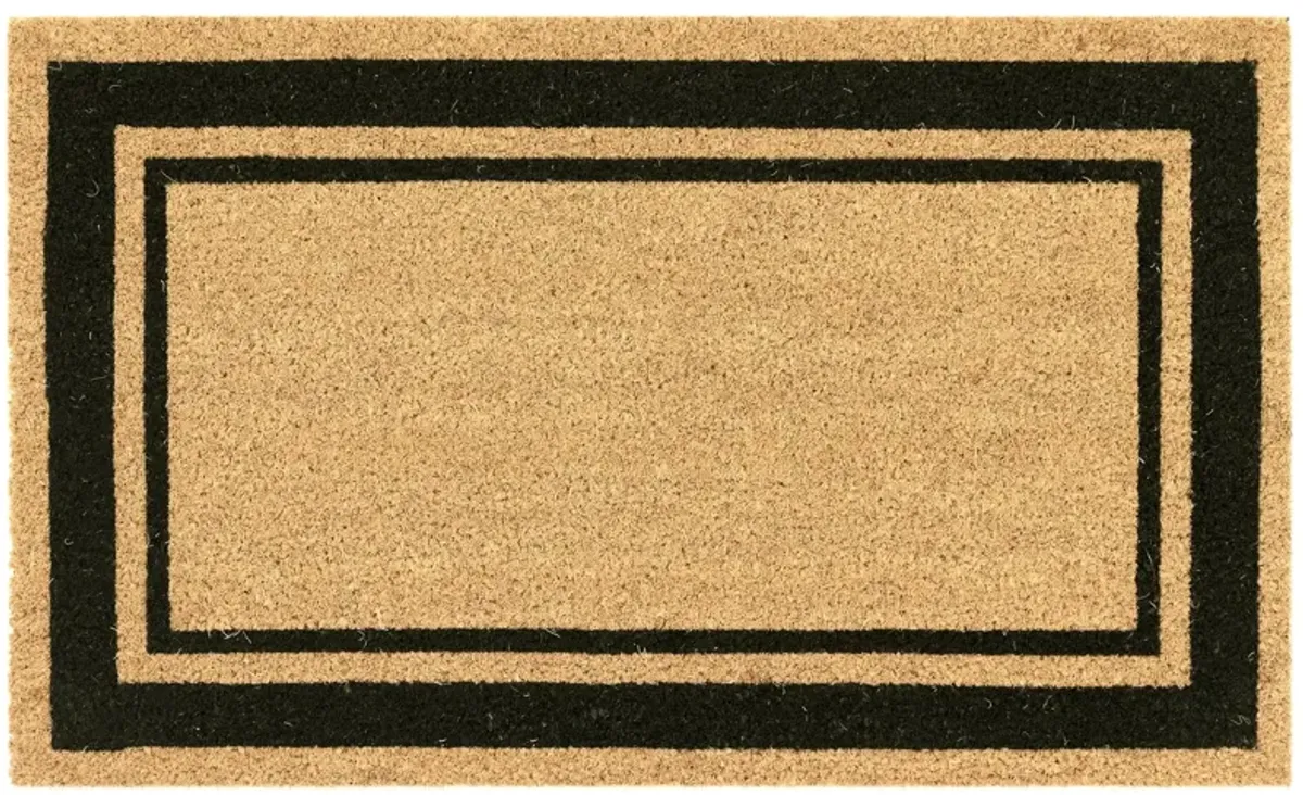 Liora Manne Natura Double Border Outdoor Mat in Black by Trans-Ocean Import Co Inc