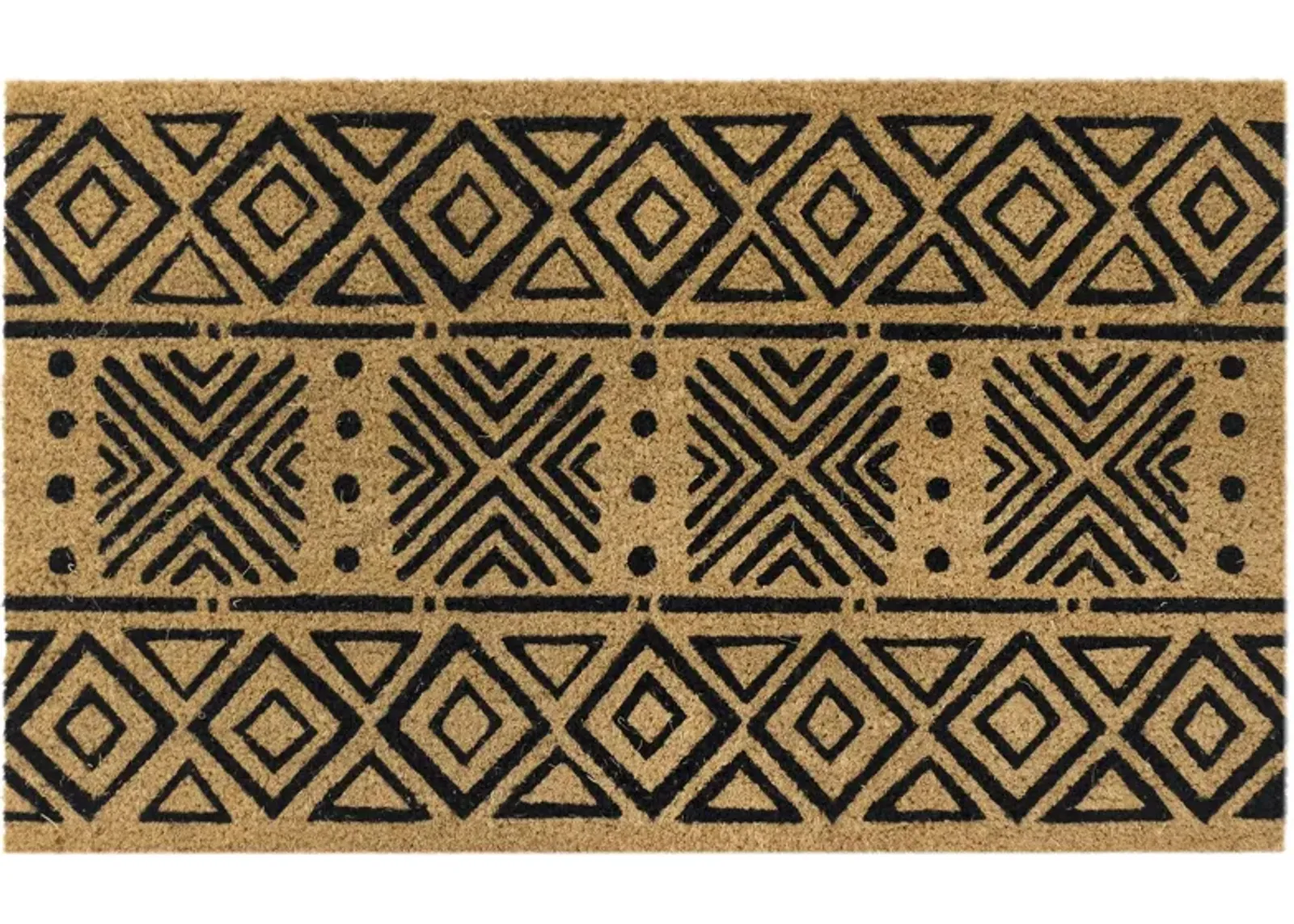 Liora Manne Natura Mudcloth Outdoor Mat in Black by Trans-Ocean Import Co Inc