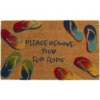 Liora Manne Natura Remove Flip Flops Outdoor Mat in Natural by Trans-Ocean Import Co Inc