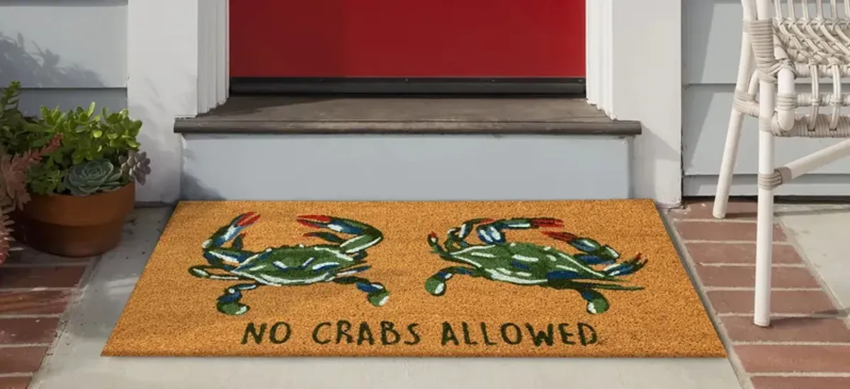 Liora Manne Natura No Crabs Allowed Outdoor Mat