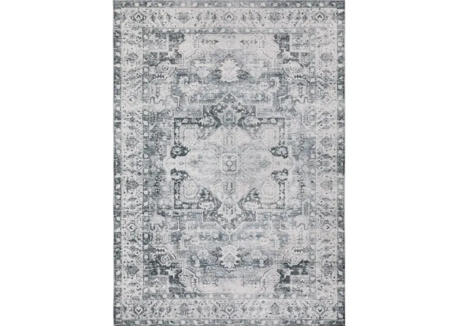 Caldwell Area Rug in Charcoal, Grey by Bellanest