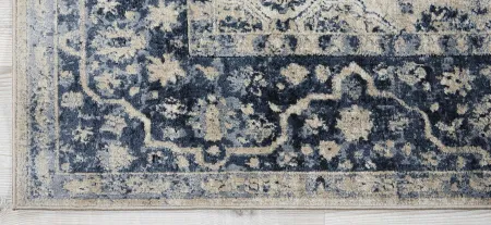 Malta Area Rug in Ivory/Blue by Nourison