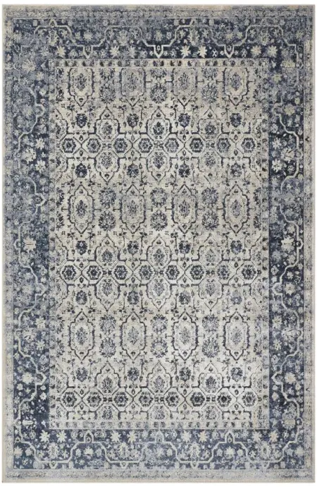 Malta Area Rug in Ivory/Blue by Nourison