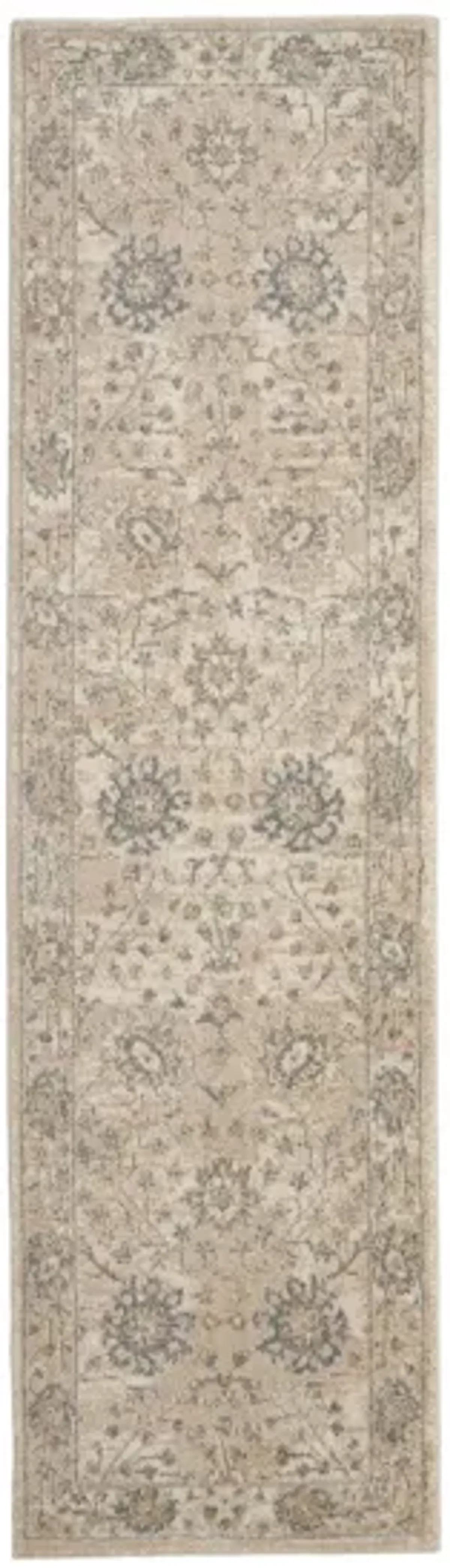 Morocco Runner Rug in Ivory Sand by Nourison