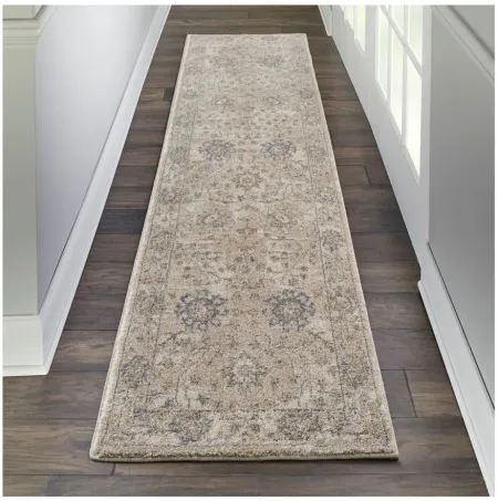 Morocco Runner Rug in Ivory Sand by Nourison