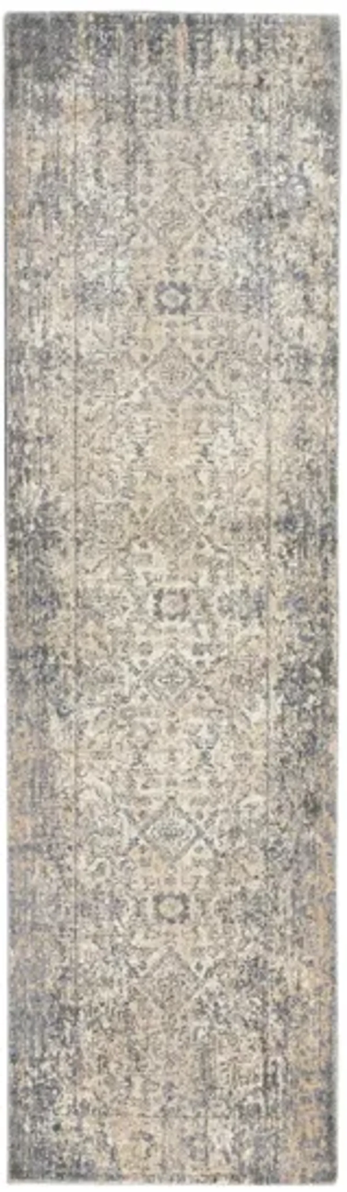 Nirvana Runner Rug in Ivory Slate by Nourison