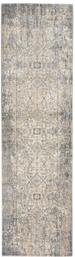 Nirvana Runner Rug in Ivory Slate by Nourison