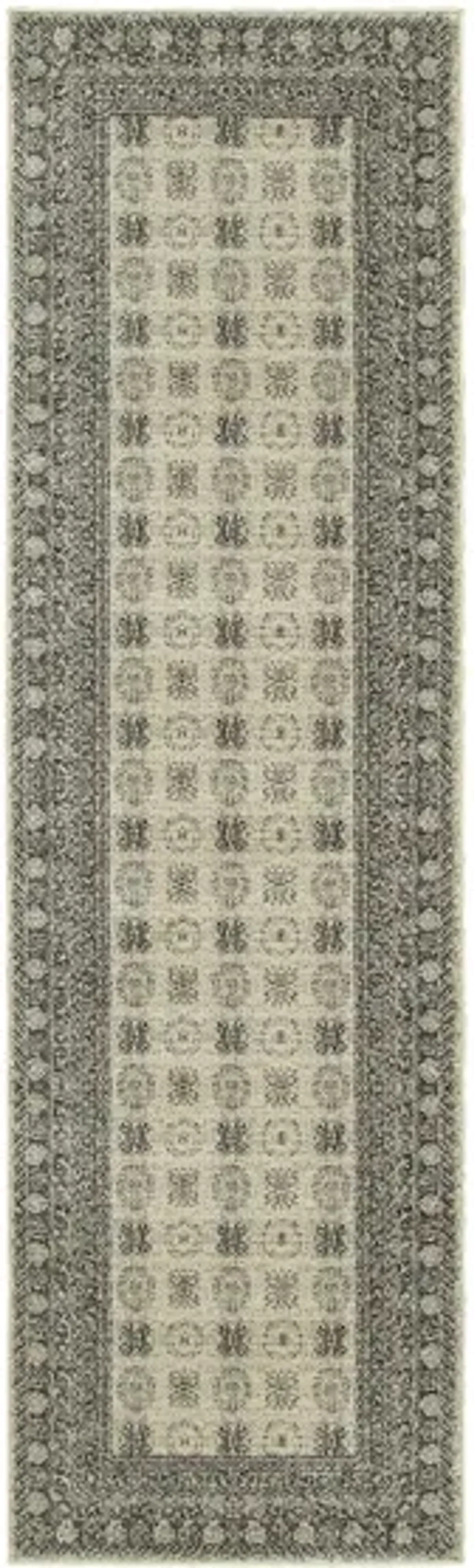 Pembroke Runner Rug in Ivory / Gray by Bellanest