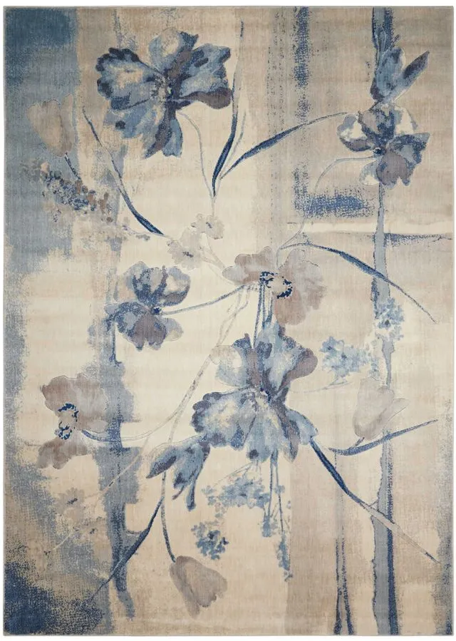 Somerset Area Rug in Ivory/Blue by Nourison