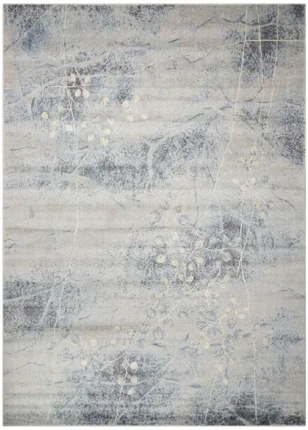 Somerset Area Rug in Silver & Blue by Nourison