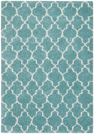 Emmerson Area Rug in Aqua/Ivory by Nourison