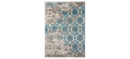 Karma Area Rug in Ivy Blue by Nourison